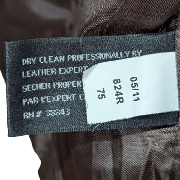 Via Spiga Womens 100% Leather Asymmetrical Moto Jacket Zip Up Dark Brown Size XL - Picture 13 of 13
